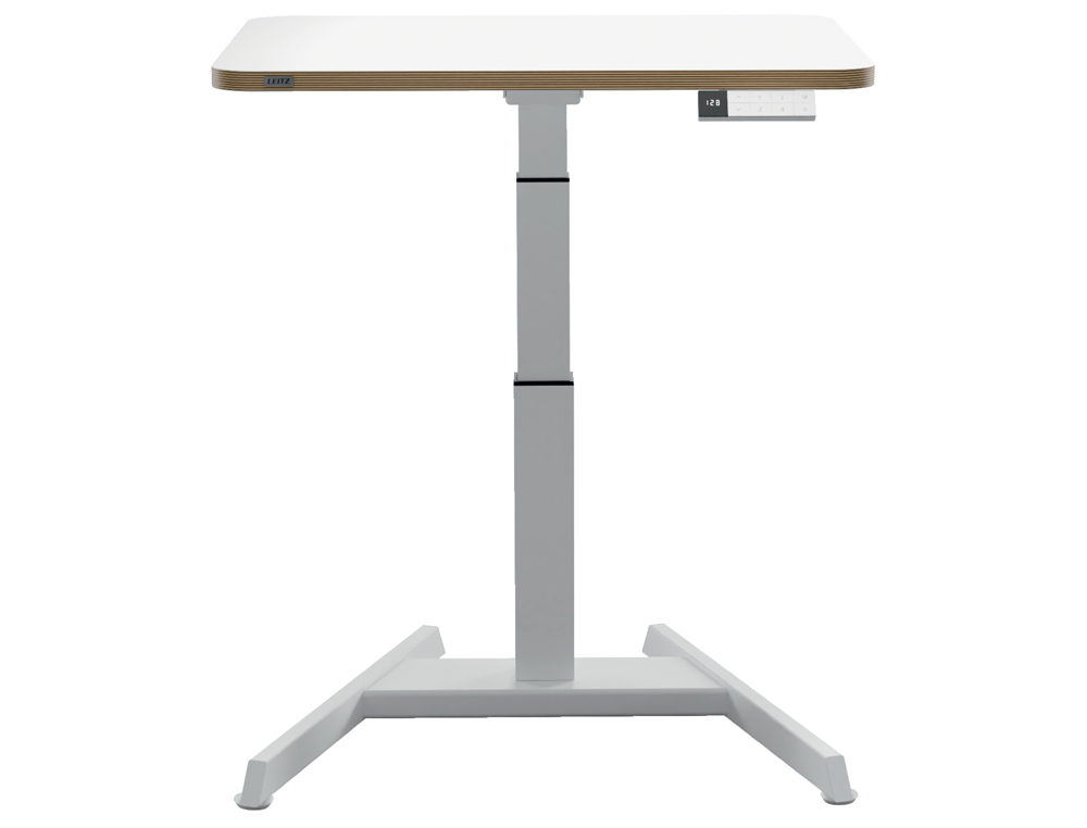 MESA LEITZ ERGO REGULABLE EN ALTURA ELECTRICAMENTE TABLERO 80X60 CM CON USB-C Y USB 5V COLOR BLANCO