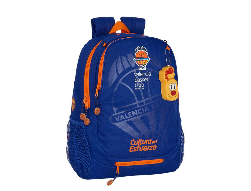 CARTERA ESCOLAR SAFTA VALENCIA BASKET CLUB MOCHILA ADAPTABLE A CARRO 320X160X440 MM