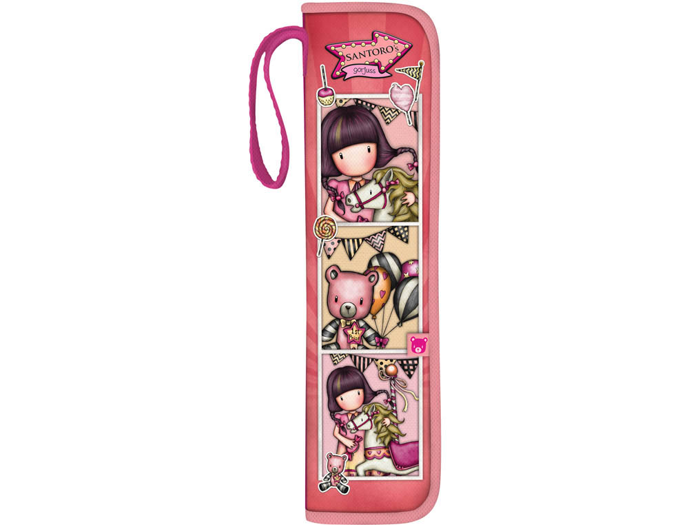 BOLSO ESCOLAR SAFTA GORJUSS FAIRGROUND PORTAFLAUTA 360X100X25 MM