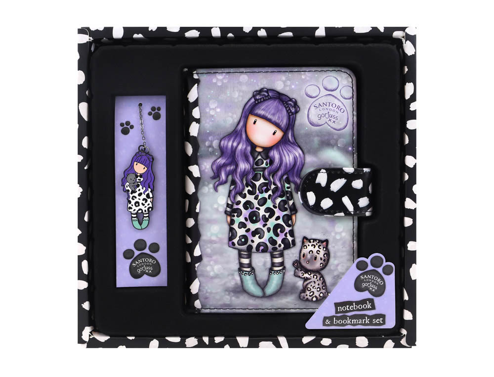 SET CUADERNO SAFTA CON MARCAPAGINAS SANTORO S GORJUSS WILD 120X20X153 MM