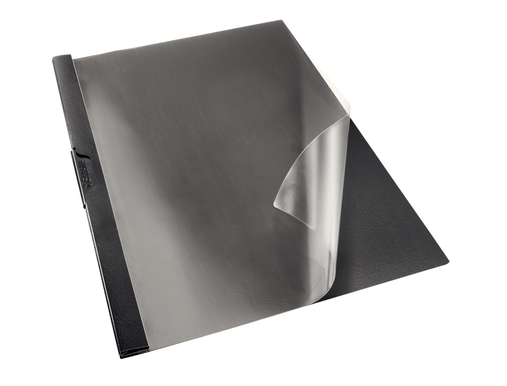 CARPETA DOSSIER ESSELTE PINZA LATERAL DIN A4 NEGRO CAPACIDAD 60 HOJAS