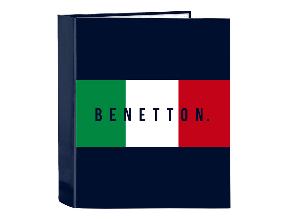 CARPETA CARTON FOLIO 4 ANILLAS SAFTA LOMO ANCHO BENETTON FLAG