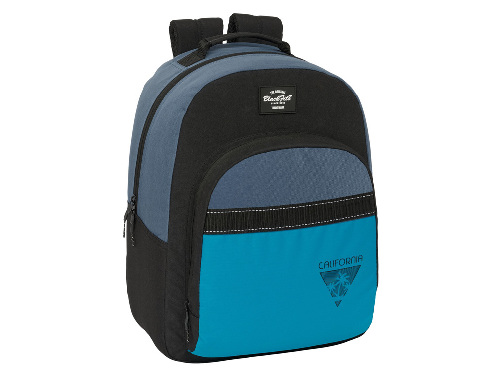 MOCHILA SAFTA ADAPTABLE A CARRO RECICLADO BLACKFIT8 CALIFORNIA 420X320X150 MM