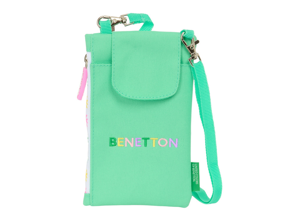 MONEDERO PORTAMOVIL SAFTA BENETTON MINT 190X100 MM