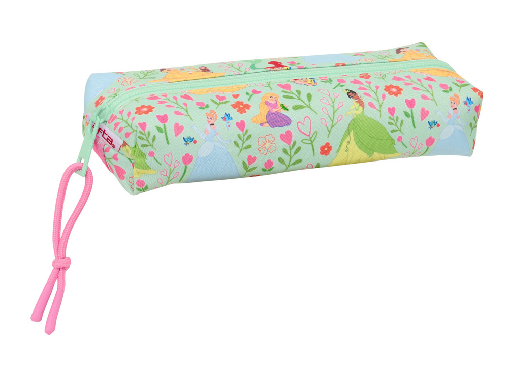 BOLSO ESCOLAR PORTATODO SAFTA RECTANGULAR CON GOMA ELASTICA 22CM PRINCESAS DISNEY BLOOM 40X220X70 MM