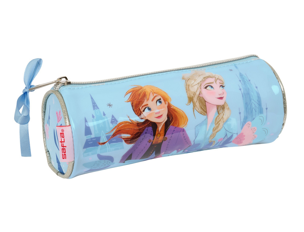 BOLSO ESCOLAR PORTATODO SAFTA REDONDO FROZEN ICE MAGIC 70X200X70 MM