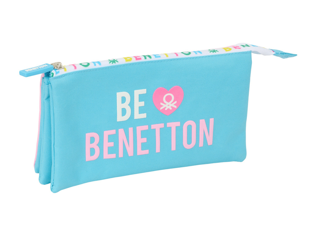 BOLSO ESCOLAR PORTATODO SAFTA TRIPLE BENETTON UNIQUE 120X220X30 MM