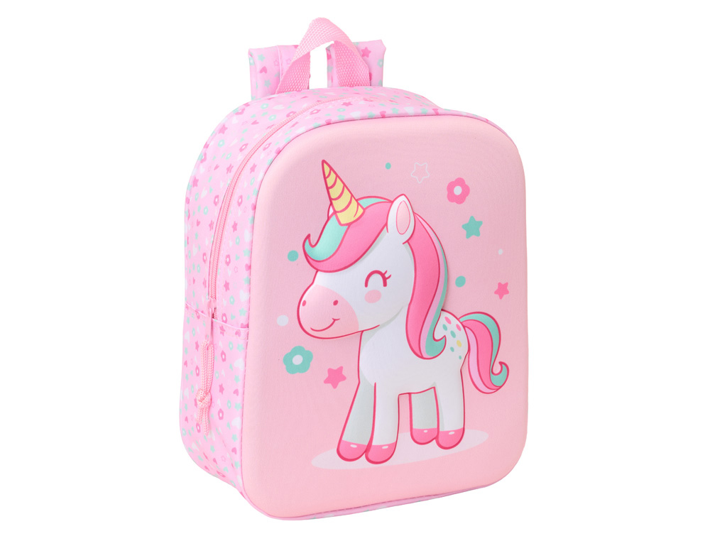 MOCHILA SAFTA GUARDERIA 3D UNICORN 270X220X100 MM