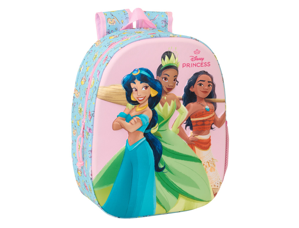 MOCHILA SAFTA 3D PRINCESAS DISNEY 330X270X100 MM