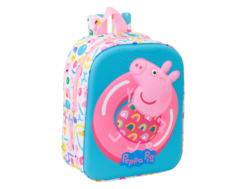 MOCHILA SAFTA GUARDERIA 3D PEPPA PIG 270X220X100 MM