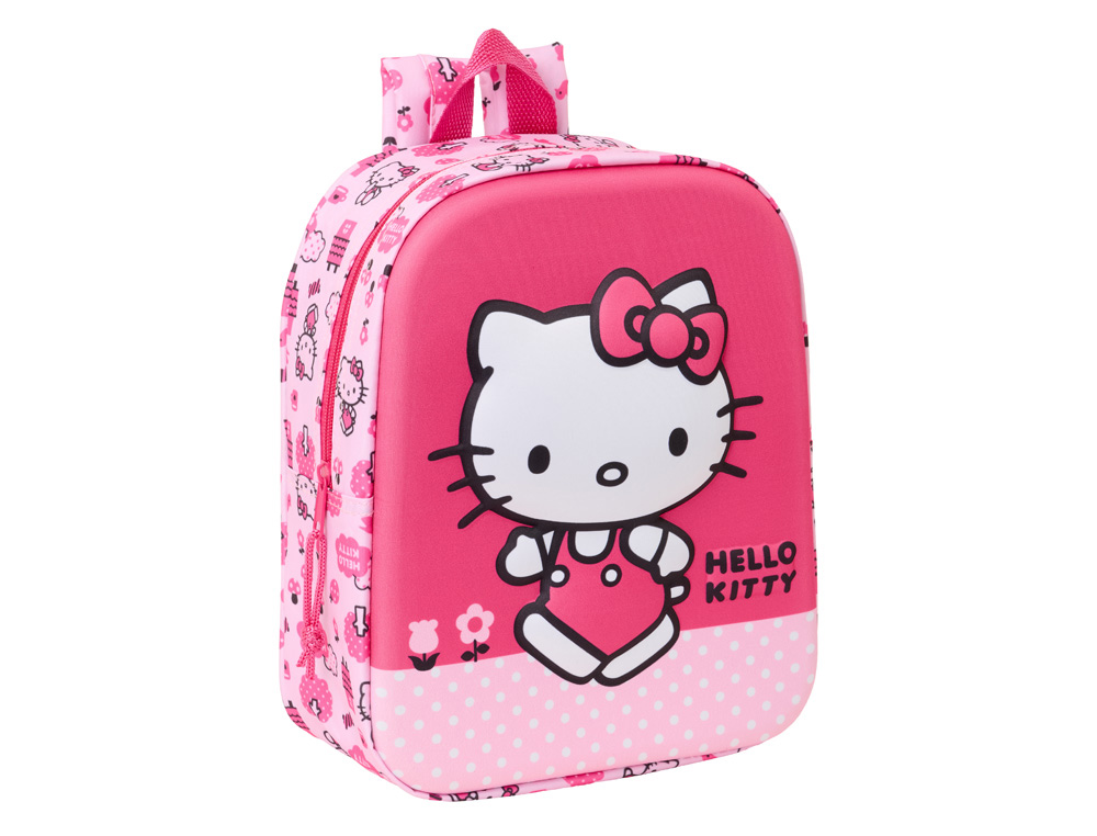 MOCHILA SAFTA GUARDERIA 3D HELLO KITTY 270X220X100 MM