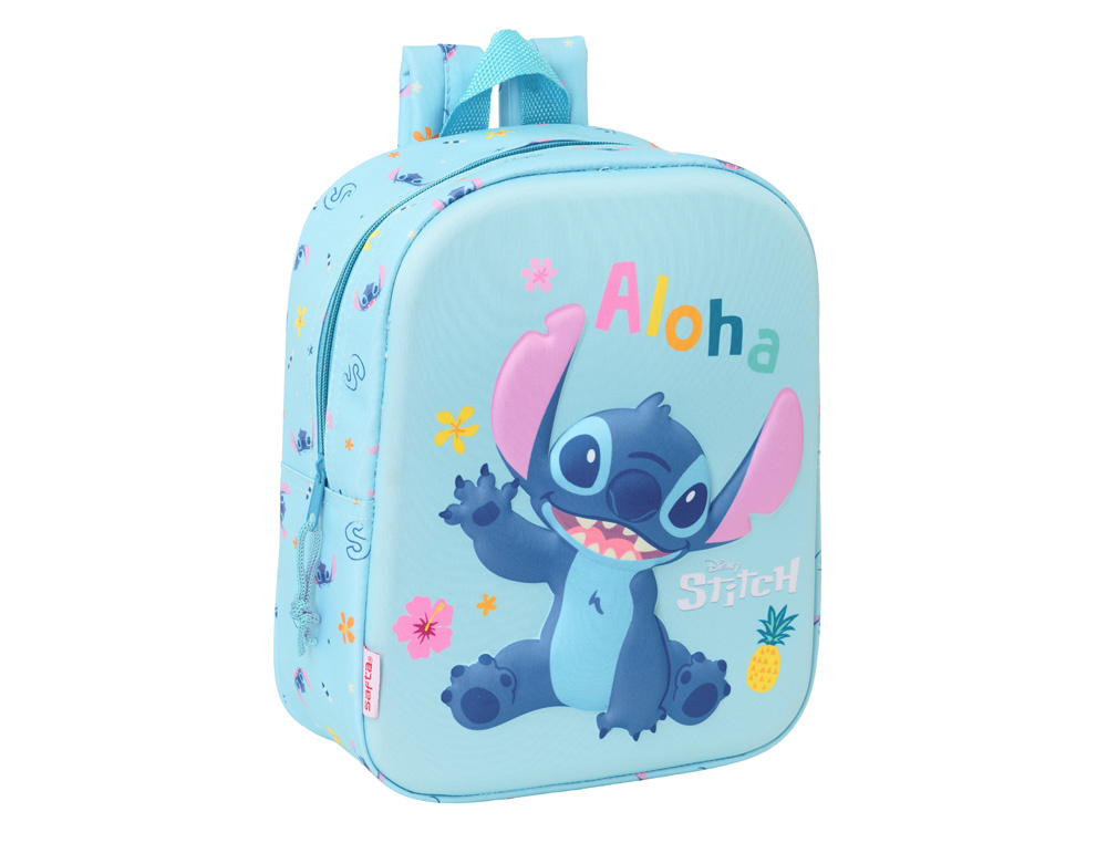 MOCHILA SAFTA GUARDERIA 3D STITCH 270X220X100 MM