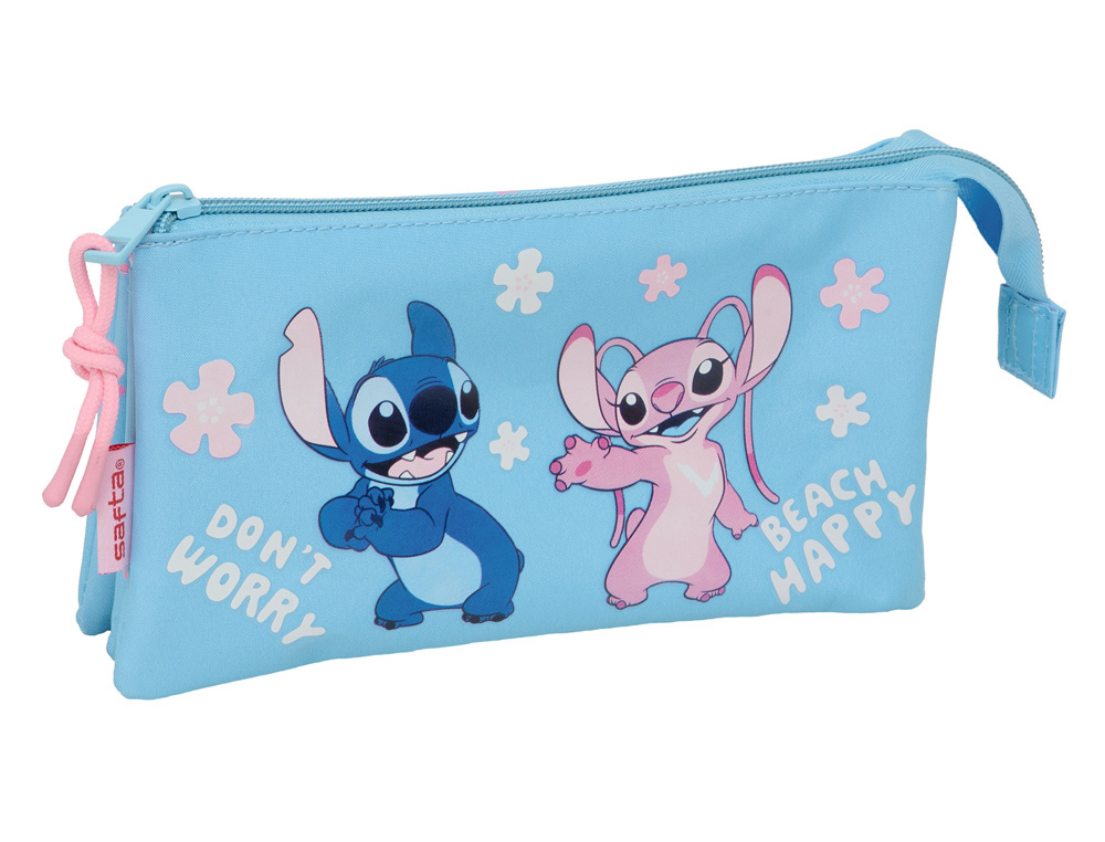 BOLSO ESCOLAR PORTATODO SAFTA TRIPLE STITCH HAPPY 120X220X30 MM