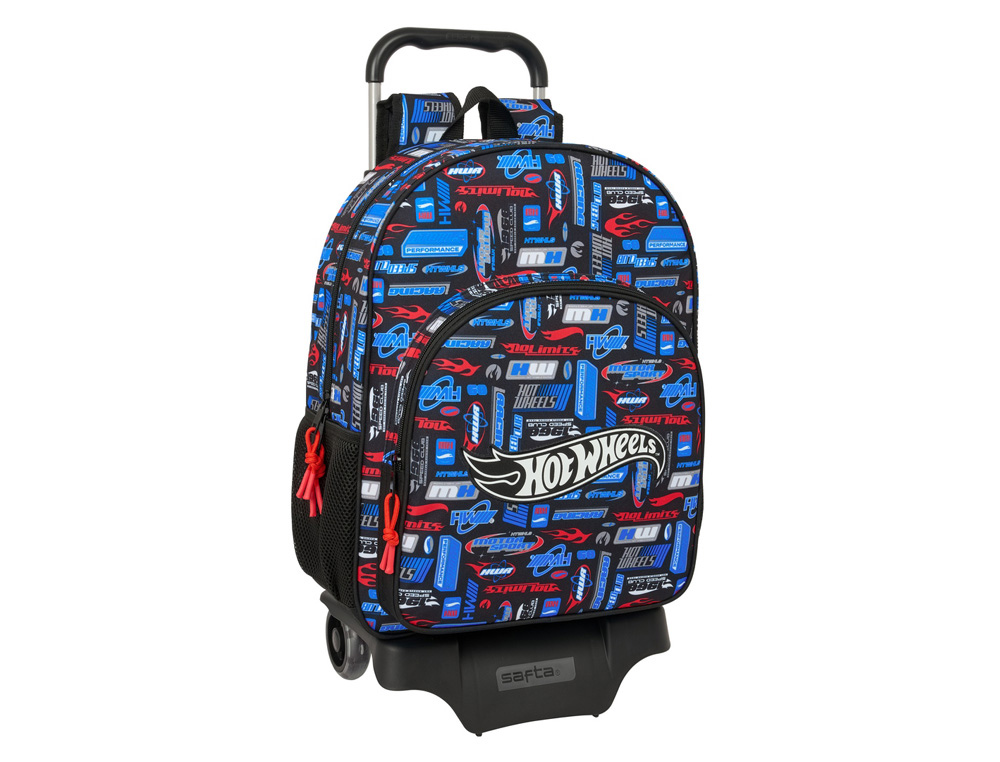 MOCHILA SAFTA MOD. 180 CON CARRO 905 HOT WHEELS 420X330X140 MM