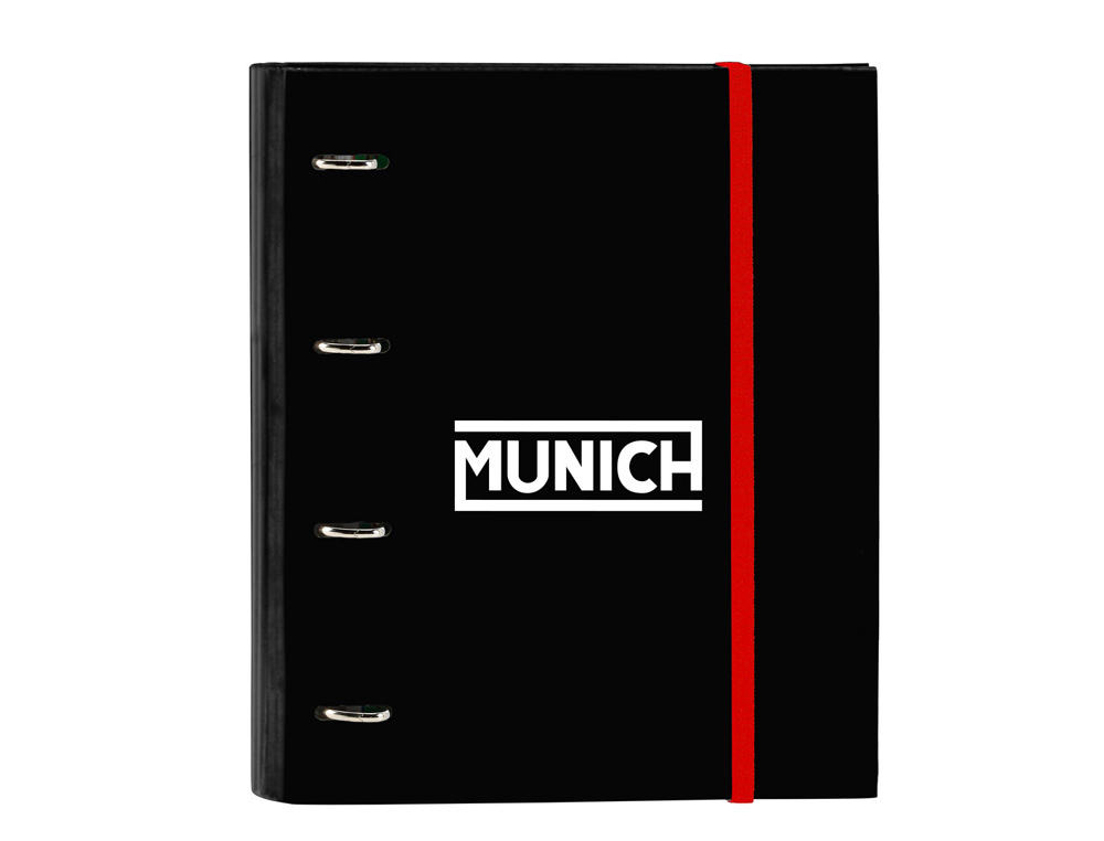 CARPETA SAFTA 4 ANILLAS DE 35MM A4 CON RECAMBIO 100H CON GOMA Y 5 SEPARADORES MUNICH VULCAN