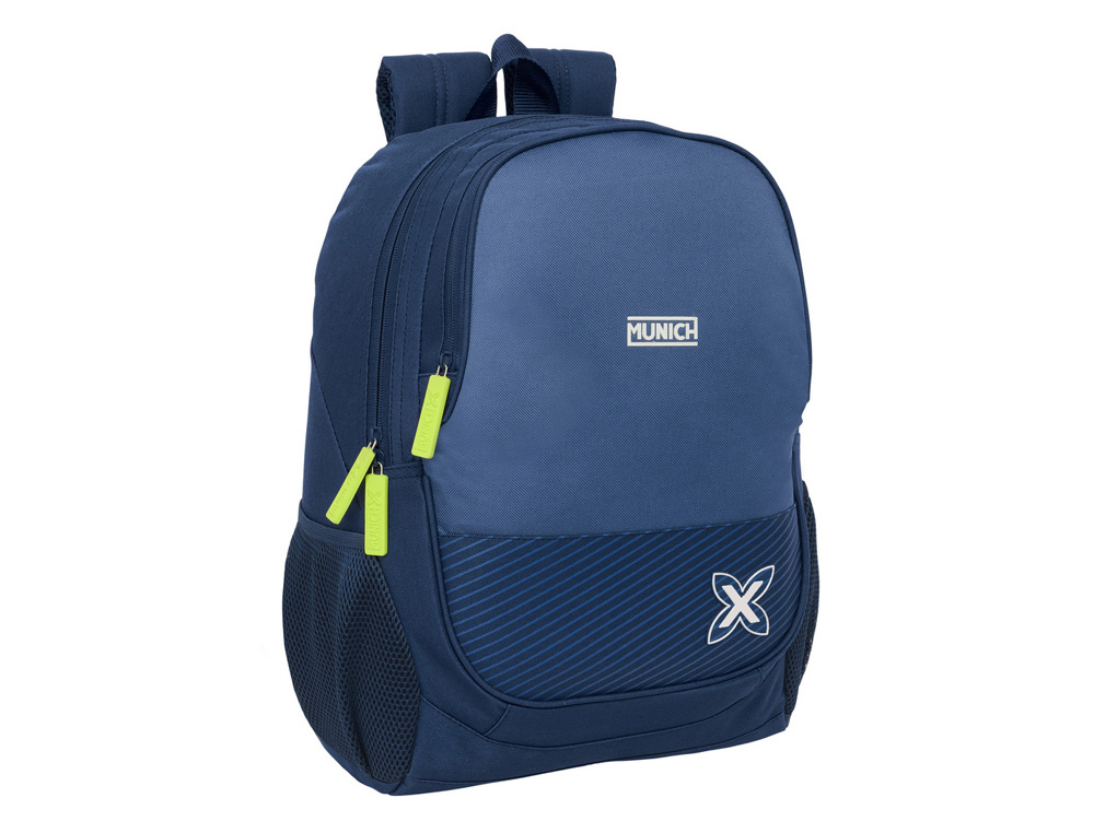 MOCHILA SAFTA ADAPTABLE CARRO MUNICH BLUE INDIGO 440X320X160 MM