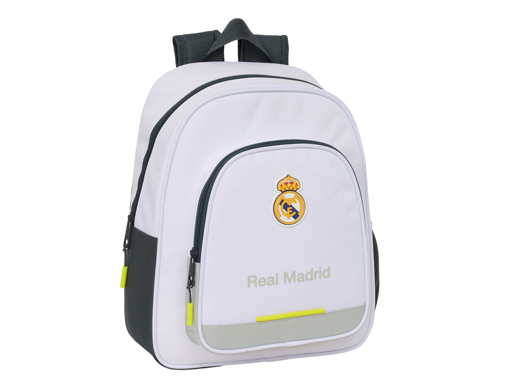MOCHILA SAFTA INFANTIL ADAPTABLE A CARRO REAL MADRID 1 EQUIPACION 25/26 340X280X100 MM