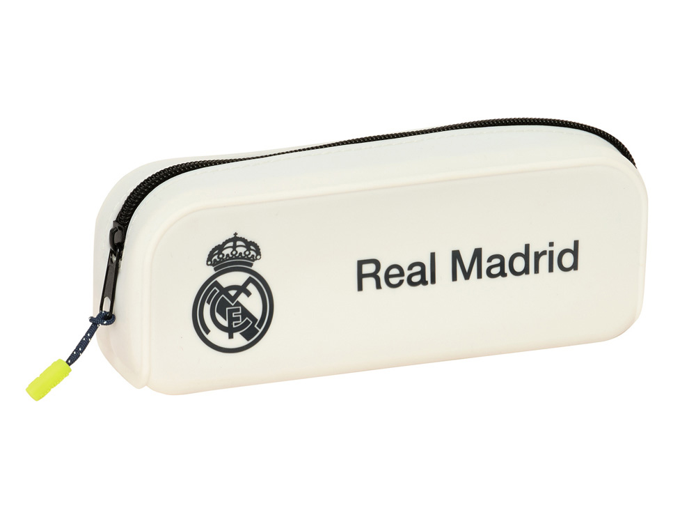 BOLSO ESCOLAR PORTATODO SAFTA SILICONA REAL MADRID 1 EQUIPACION 25/26 75X185X55 MM