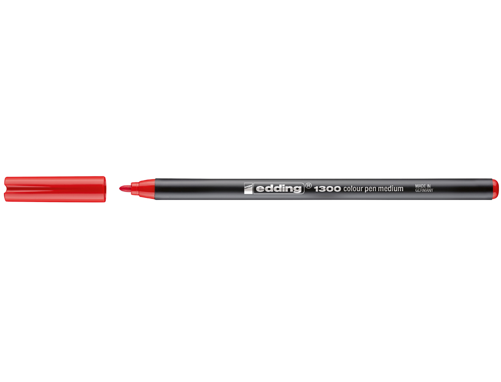 ROTULADOR EDDING PUNTA FIBRA 1300 ROJO PUNTA REDONDA 2 MM