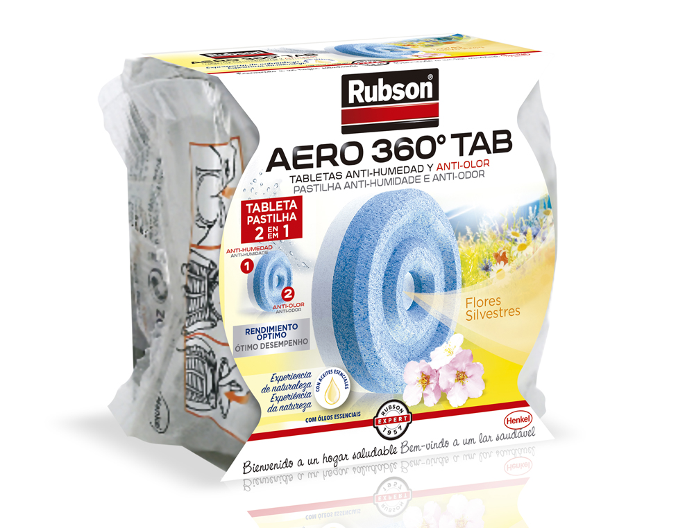 RECAMBIO PASTILLA DESHUMIDIFICADOR RUBSON AERO 360º AROMATERAPIA FLORES