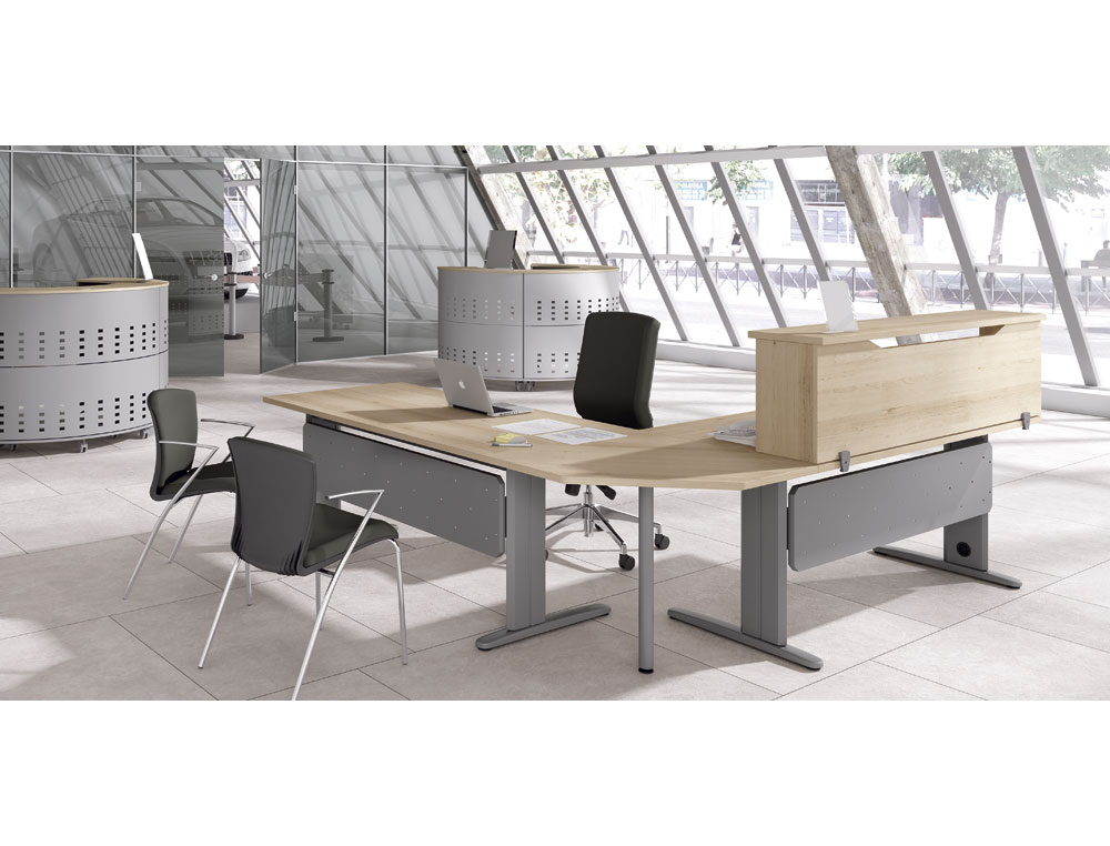 MOSTRADOR DE ALTILLO ROCADA VALIDO PARA MESAS WORK METAL EXECUTIVE 120X30X40 CM ACABADO AW04 BLANCO/BLANCO