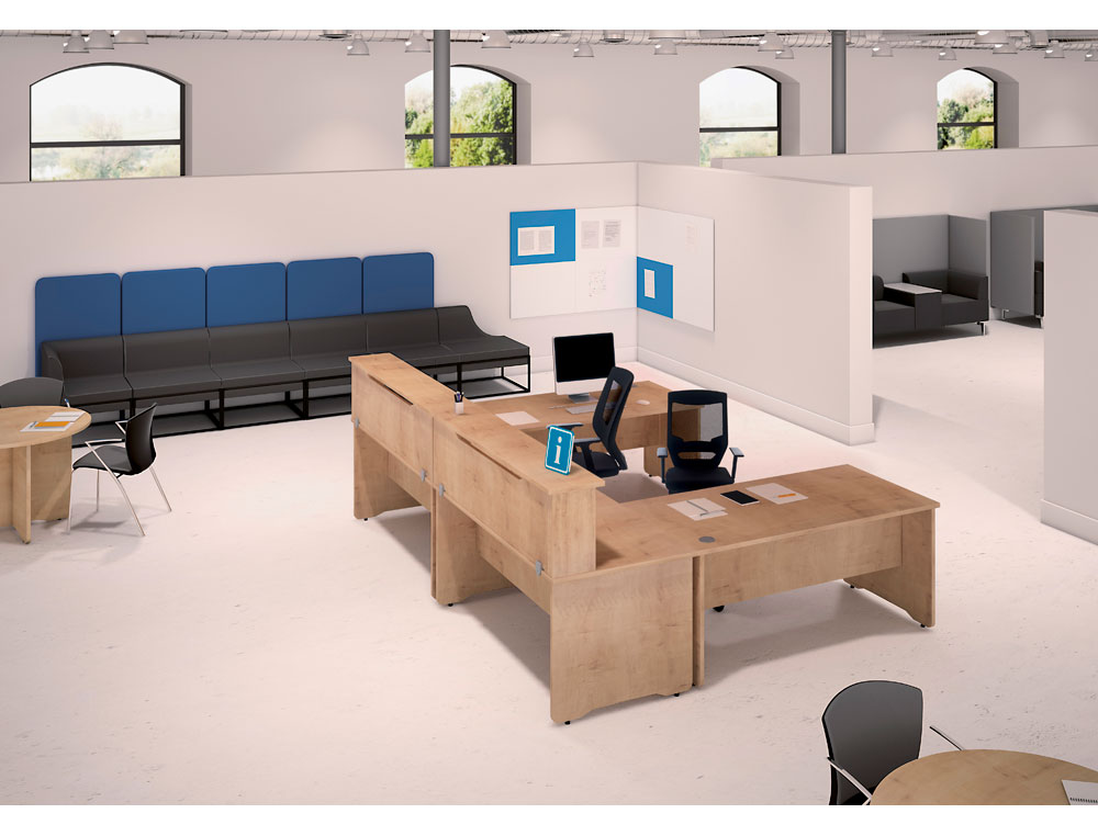 MOSTRADOR DE ALTILLO ROCADA VALIDO PARA MESAS WORK METAL EXECUTIVE 120X30X40 CM ACABADO AW04 BLANCO/BLANCO