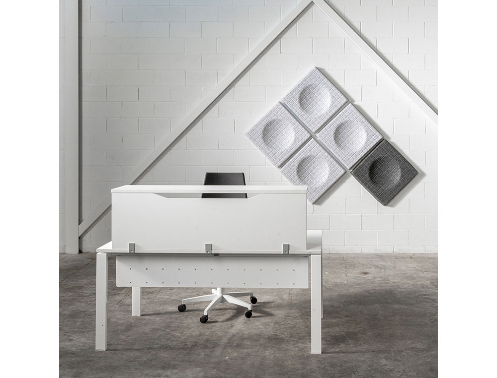 MOSTRADOR DE ALTILLO ROCADA VALIDO PARA MESAS WORK METAL EXECUTIVE 120X30X40 CM ACABADO AW04 BLANCO/BLANCO
