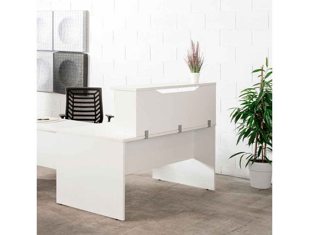 MOSTRADOR DE ALTILLO ROCADA VALIDO PARA MESAS WORK METAL EXECUTIVE 120X30X40 CM ACABADO AW04 BLANCO/BLANCO