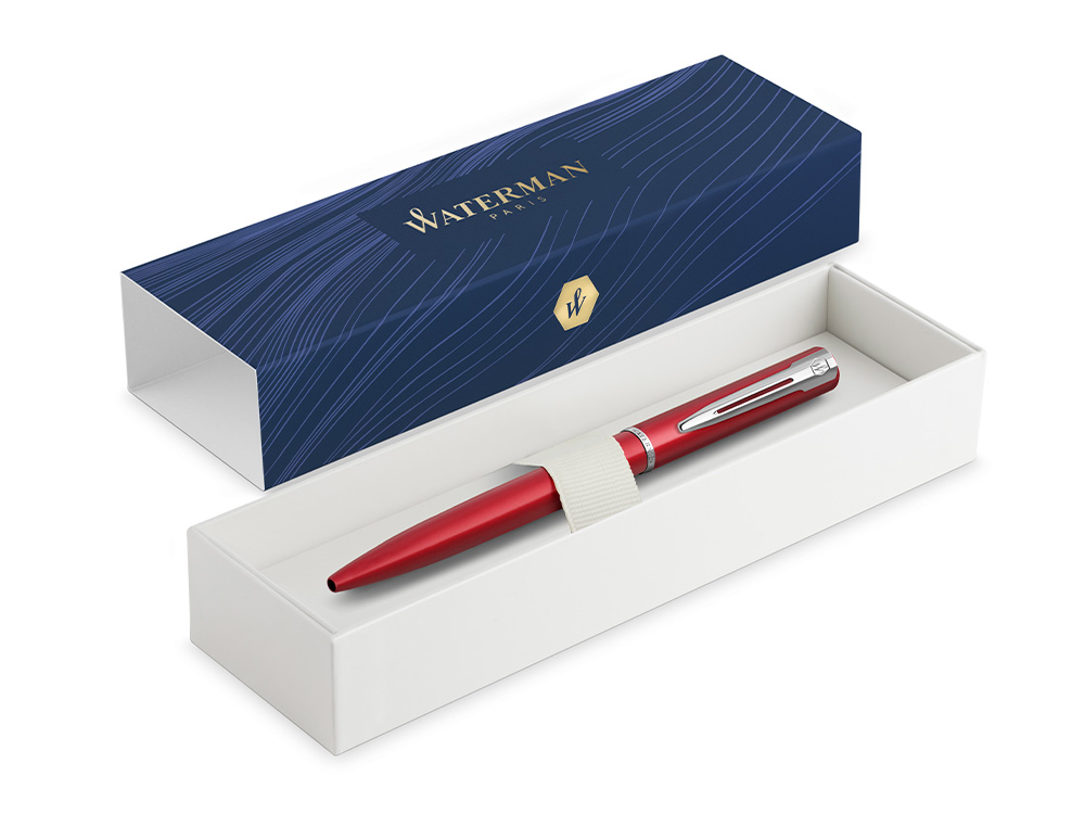 BOLIGRAFO WATERMAN ALLURE LACA ROJA EN ESTUCHE DE REGALO