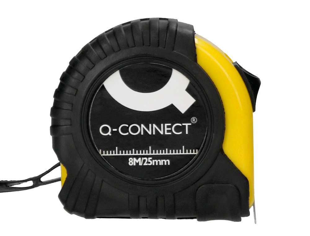 FLEXOMETRO Q-CONNECT CON FRENO MATERIAL ANTICHOQUE 25 MM DE ANCHO LONGITUD 8 MT