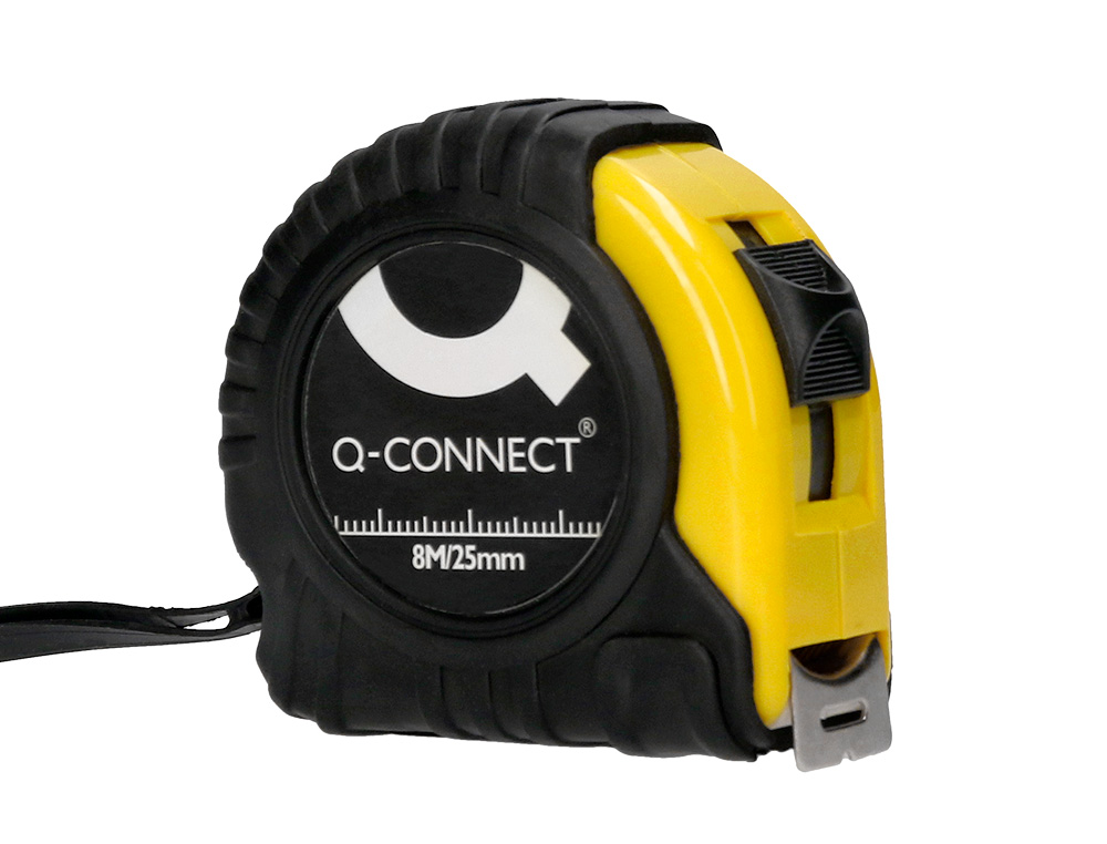 FLEXOMETRO Q-CONNECT CON FRENO MATERIAL ANTICHOQUE 25 MM DE ANCHO LONGITUD 8 MT