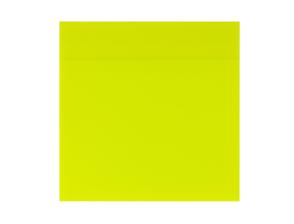 BLOC DE NOTAS ADHESIVAS QUITA Y PON Q-CONNECT 76X76 MM REMOVIBLE PLASTICO TRANSLUCIDO AMARILLO NEON CON 50 HOJAS