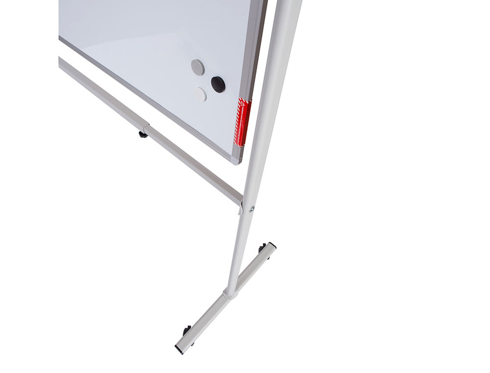 PIZARRA BLANCA ROCADA ACERO VITRIFICADO MAGNETICO MARCO ALUMINIO DOBLE CARA VOLTEABLE 120X150 CM