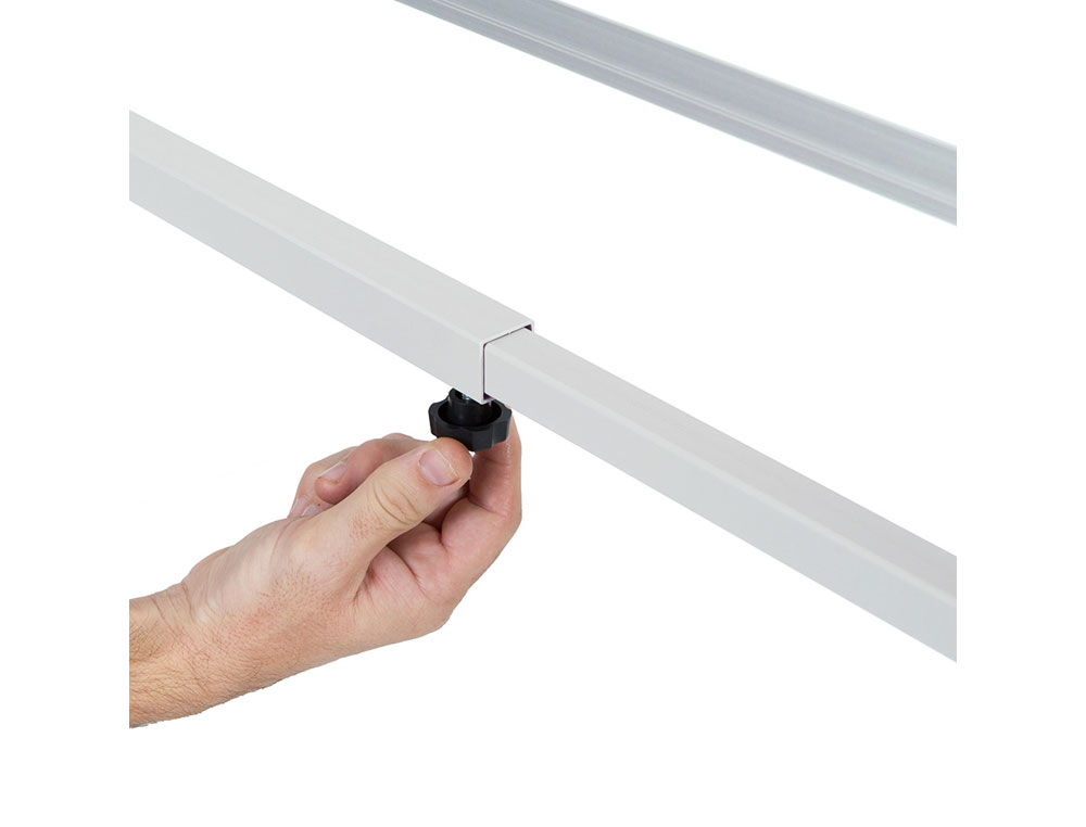 PIZARRA BLANCA ROCADA ACERO VITRIFICADO MAGNETICO MARCO ALUMINIO DOBLE CARA VOLTEABLE 120X150 CM