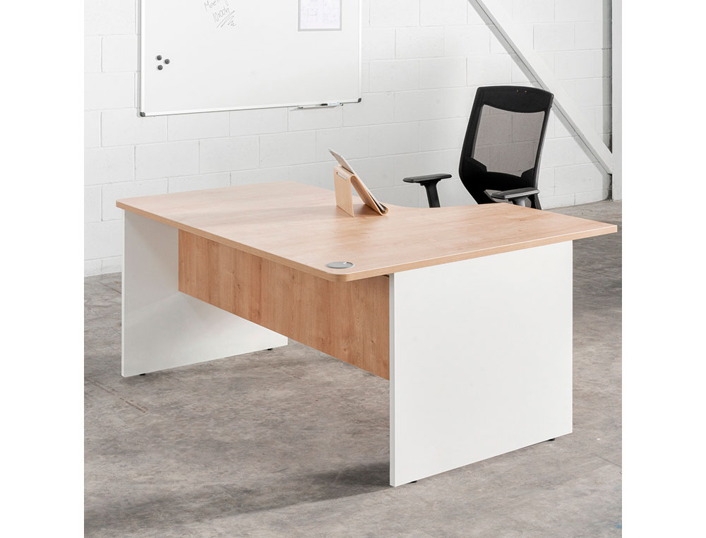 ALA PARA MESA ROCADA SERIE WORK 60X100 CM DERECHA O IZQUIERDA ACABADO AB02 ALUMINIO/GRIS