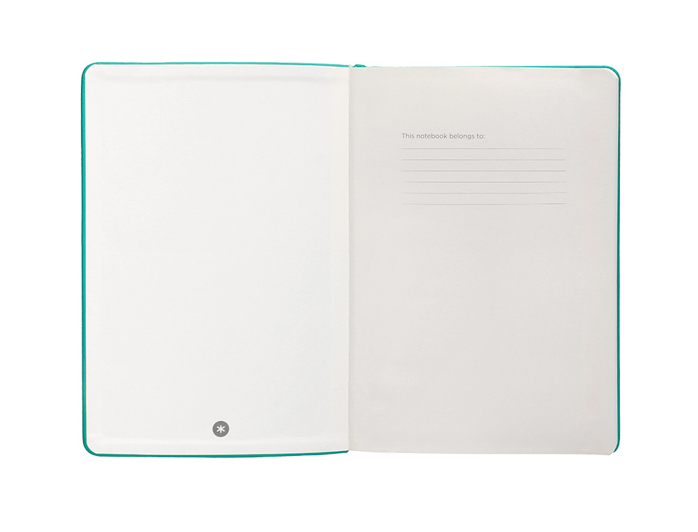 CUADERNO CON GOMILLA ANTARTIK NOTES TAPA DURA A4 HOJAS PUNTOS TURQUESA 100 HOJAS 80 GR FSC