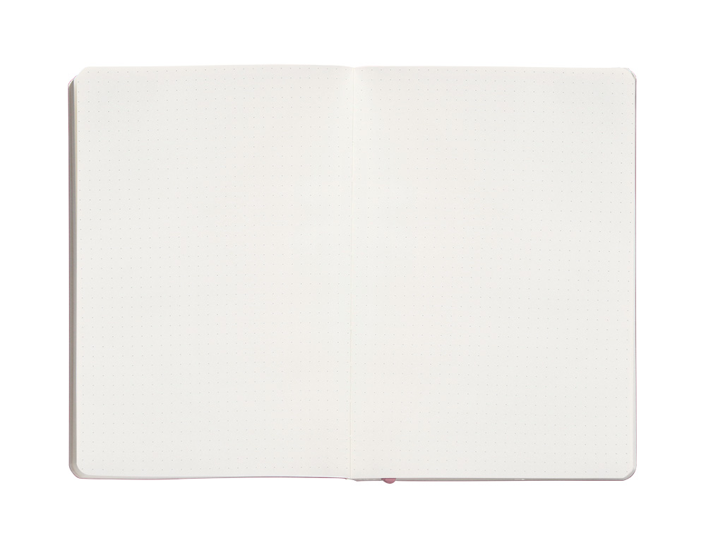 CUADERNO CON GOMILLA ANTARTIK NOTES TAPA BLANDA A5 HOJAS PUNTOS ROSA PASTEL 80 HOJAS 80 GR FSC