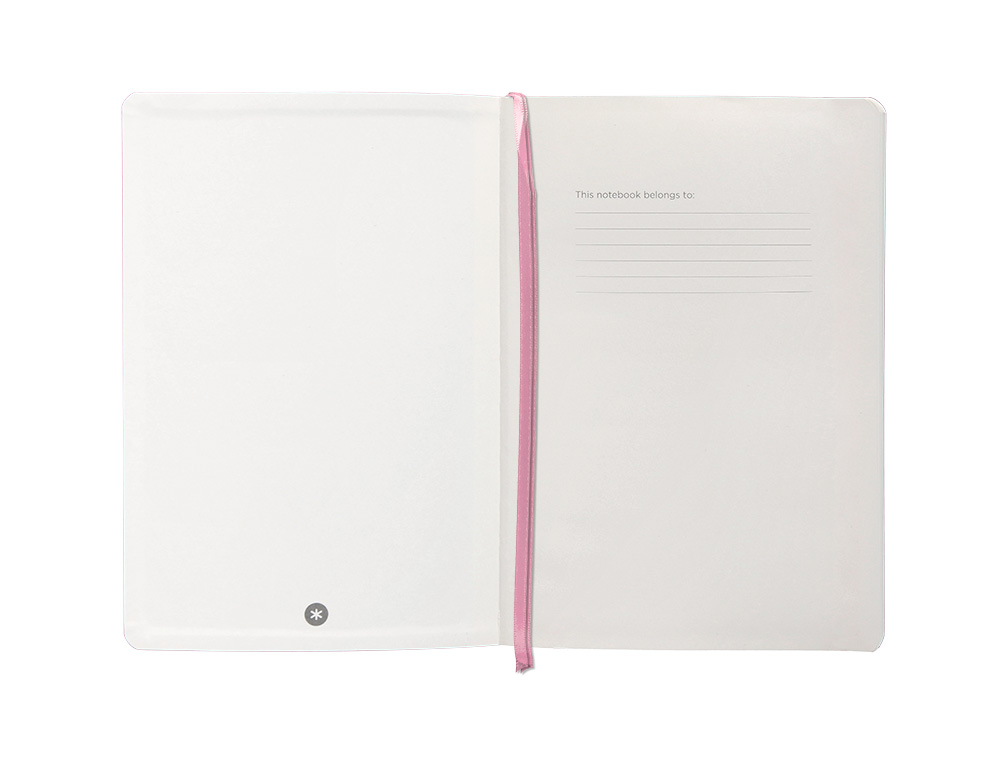 CUADERNO CON GOMILLA ANTARTIK NOTES TAPA BLANDA A5 HOJAS PUNTOS ROSA PASTEL 80 HOJAS 80 GR FSC