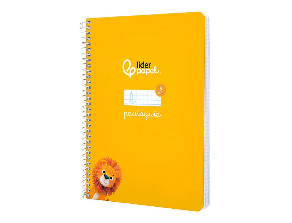 CUADERNO ESPIRAL LIDERPAPEL A5 PAUTAGUIA TAPA DURA 80H 90 GR CUADRO PAUTADO 5MM COLOR AMARILLO