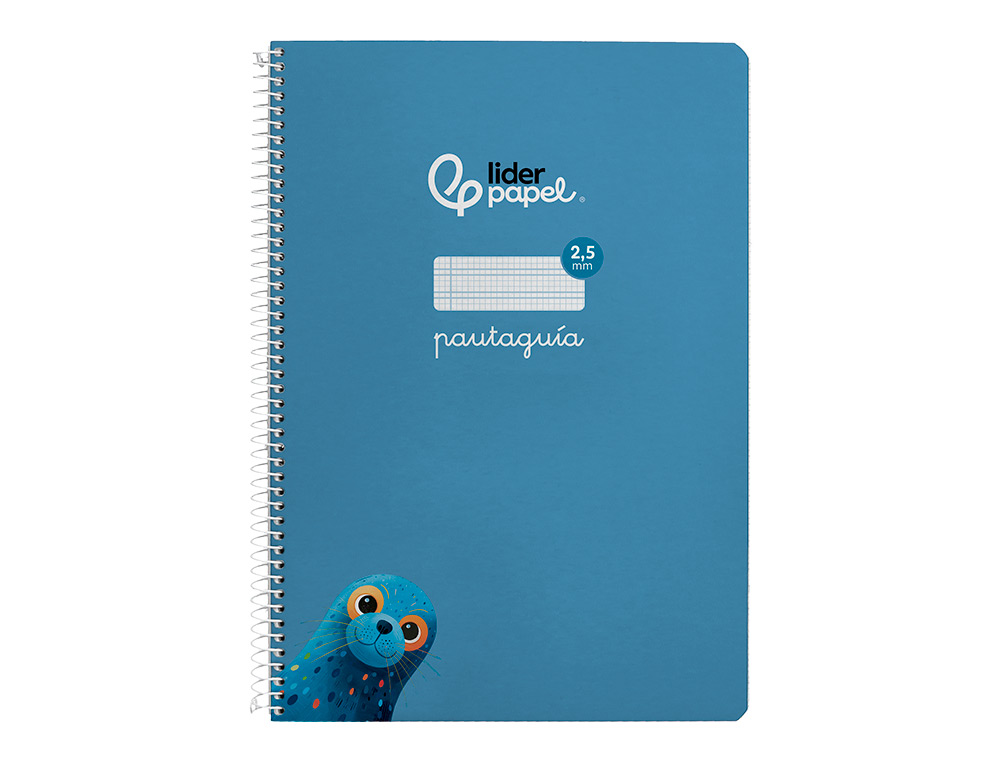 CUADERNO ESPIRAL LIDERPAPEL A4 PAUTAGUIA TAPA BLANDA 80H 75 GR CUADRO PAUTADO 2,5MM COLOR AZUL
