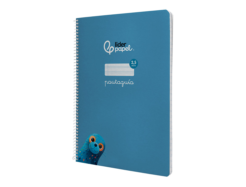 CUADERNO ESPIRAL LIDERPAPEL A4 PAUTAGUIA TAPA BLANDA 80H 75 GR CUADRO PAUTADO 2,5MM COLOR AZUL