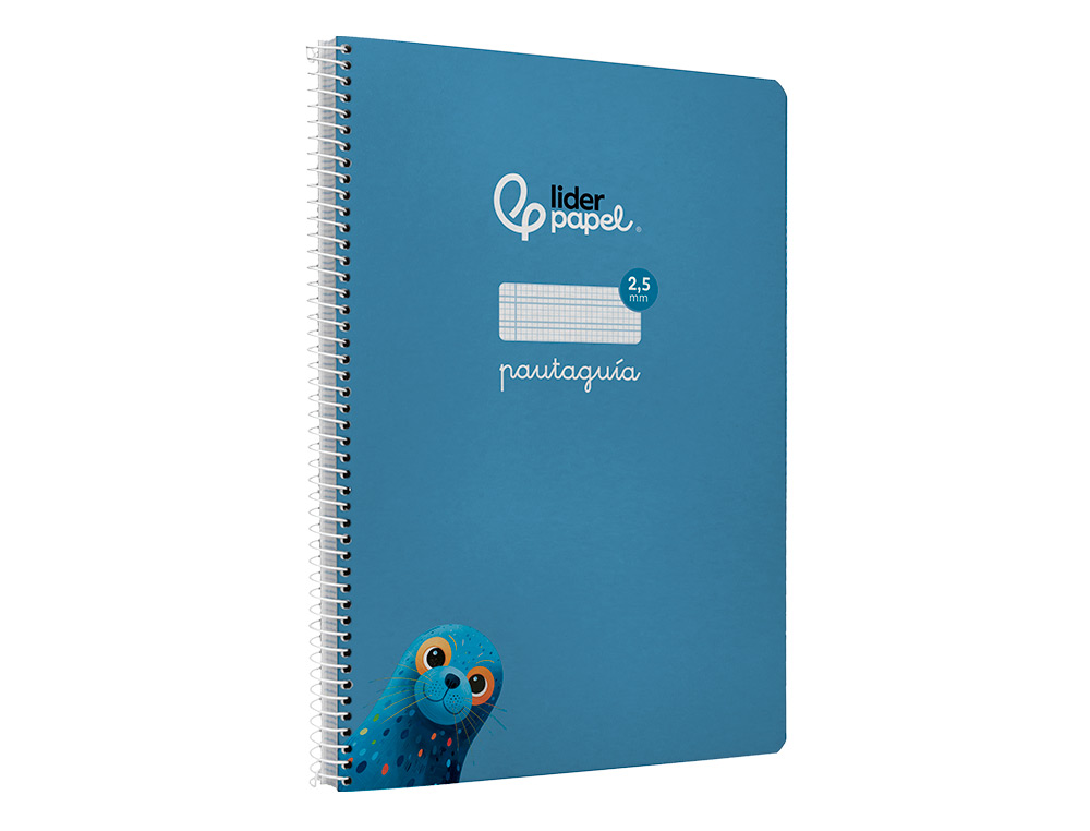 CUADERNO ESPIRAL LIDERPAPEL A4 PAUTAGUIA TAPA BLANDA 80H 75 GR CUADRO PAUTADO 2,5MM COLOR AZUL
