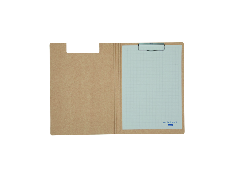 PORTANOTAS MAUL BALANCE DIN A4 CARTON REFORZADO 3 MM CON PINZA COLOR KRAFT