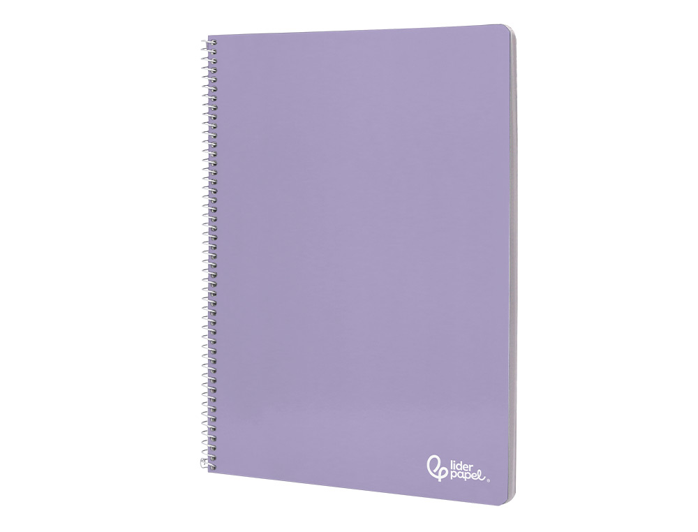 CUADERNO ESPIRAL LIDERPAPEL A4 SMART TAPA BLANDA 80H 75GR CUADRO 8 MM CON MARGEN COLORES SURTIDOS