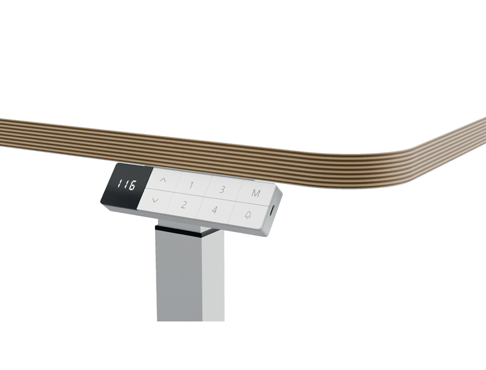 MESA LEITZ ERGO REGULABLE EN ALTURA ELECTRICAMENTE TABLERO 80X60 CM CON USB-C Y USB 5V COLOR BLANCO