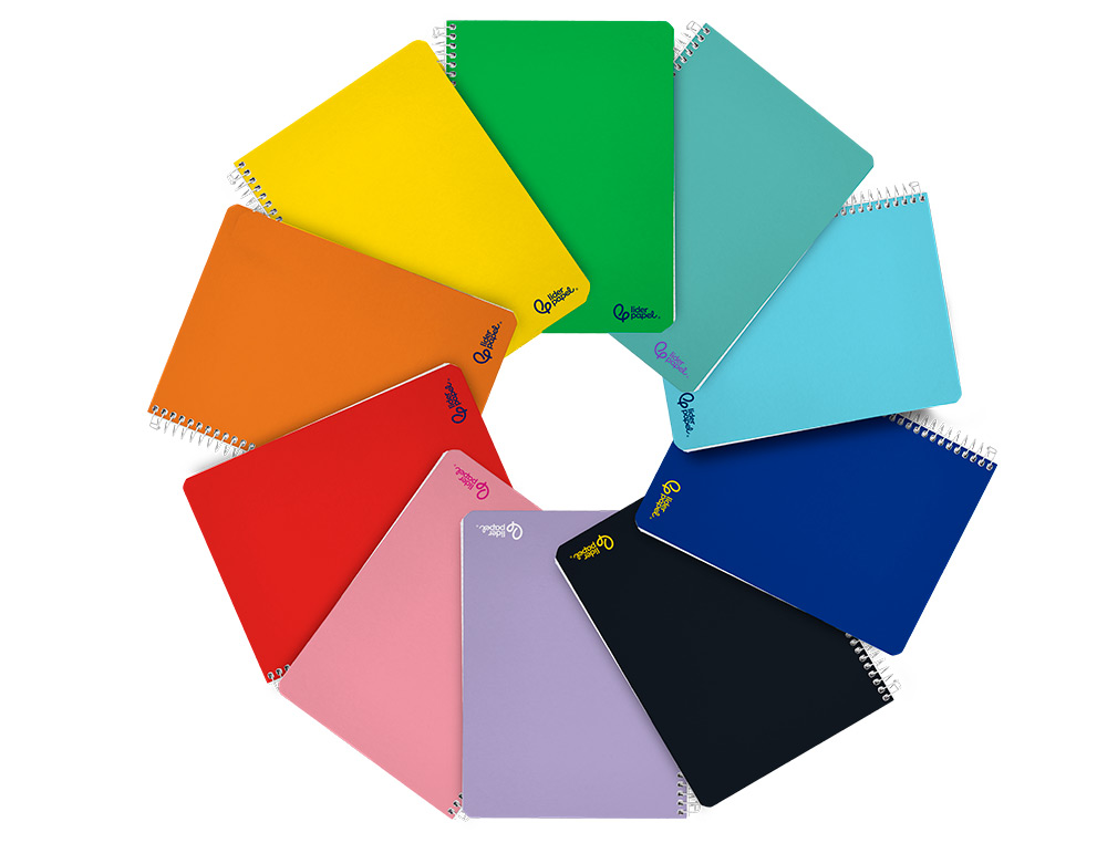 CUADERNO ESPIRAL LIDERPAPEL DIN A5 SMART TAPA BLANDA 80H 75GR HORIZONTAL 8MM CON MARGEN COLORES SURTIDOS