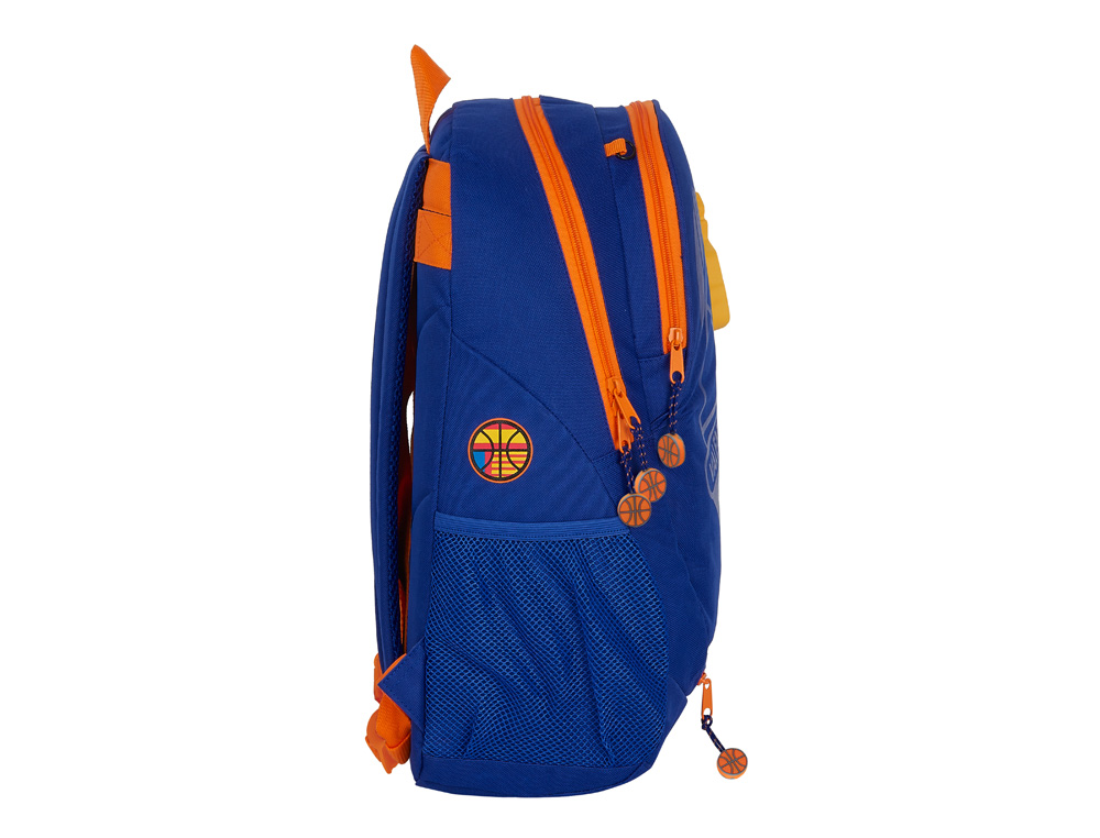CARTERA ESCOLAR SAFTA VALENCIA BASKET CLUB MOCHILA ADAPTABLE A CARRO 320X160X440 MM