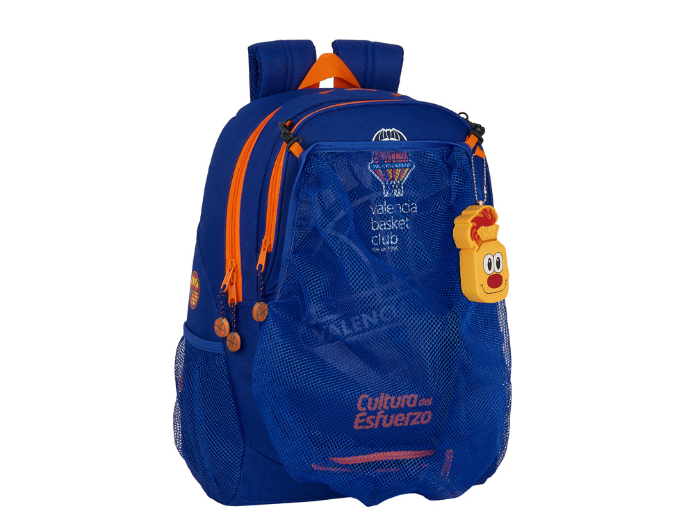 CARTERA ESCOLAR SAFTA VALENCIA BASKET CLUB MOCHILA ADAPTABLE A CARRO 320X160X440 MM