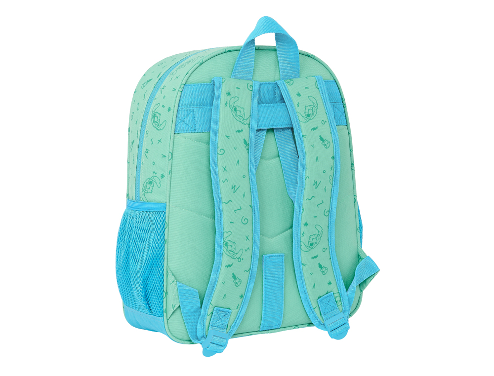 MOCHILA SAFTA JUNIOR ADAPTABLE A CARRO STITCH ALOHA 380X320X120 MM
