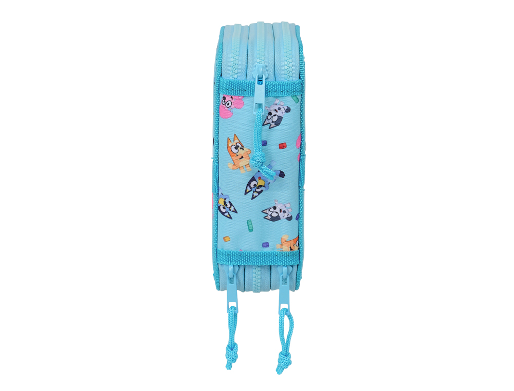 PLUMIER ESCOLAR SAFTA TRIPLE 36 PIEZAS BLUEY 195X125X55 MM